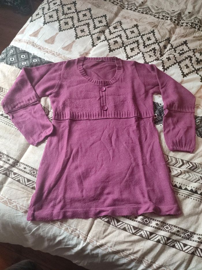 Pull de couleur violet - photo numéro 2