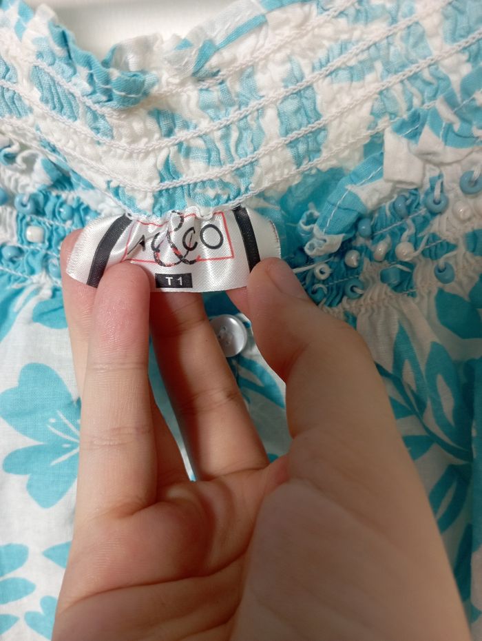 T-shirt bleu et blanc - photo numéro 3