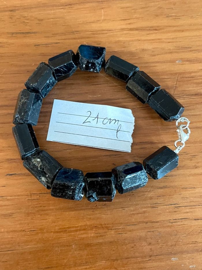 Bracelet en tourmaline noire vintage - photo numéro 4