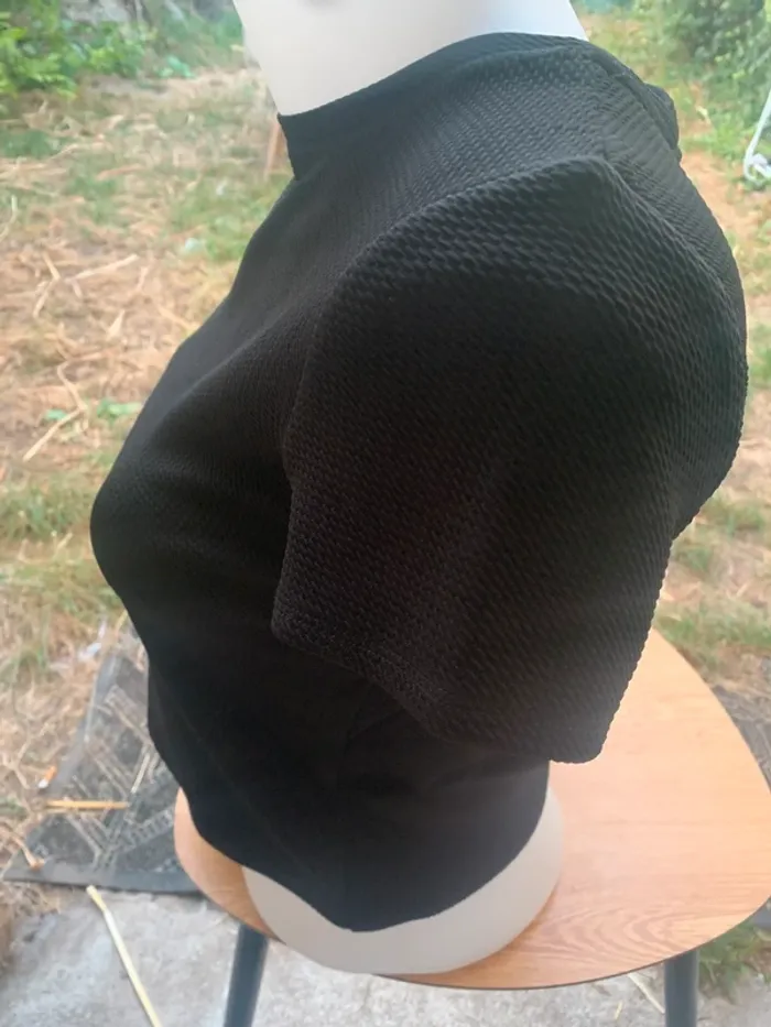 Blouse Jennyfer taille S dos nu noir manches courtes - photo numéro 5