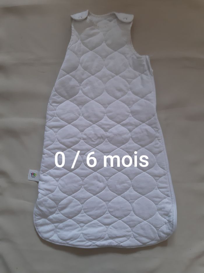 gigoteuse blanche mi-saison TOG 2 mixte garçon / fille coton bio - 0 / 6 mois