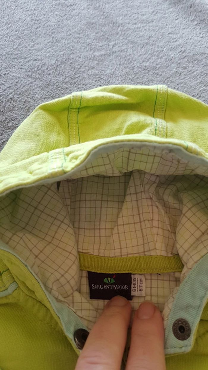 Veste zippé vert anis sergent major - photo numéro 3