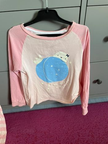 Pyjama deux pièces fille rose