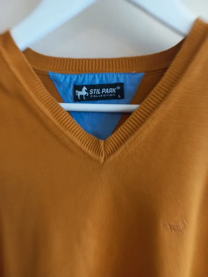 Pull col V moutarde - photo numéro 2