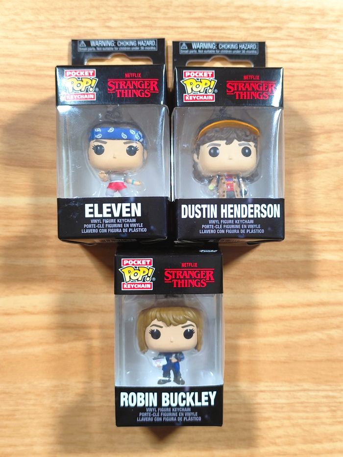 Lot 3 Pocket Pop! Keychains - Netflix Stranger Things