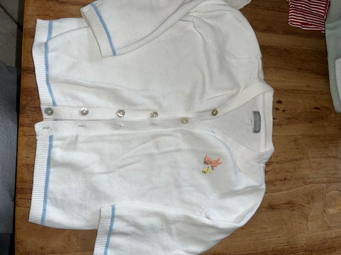 Gilet blanc 18M garçon