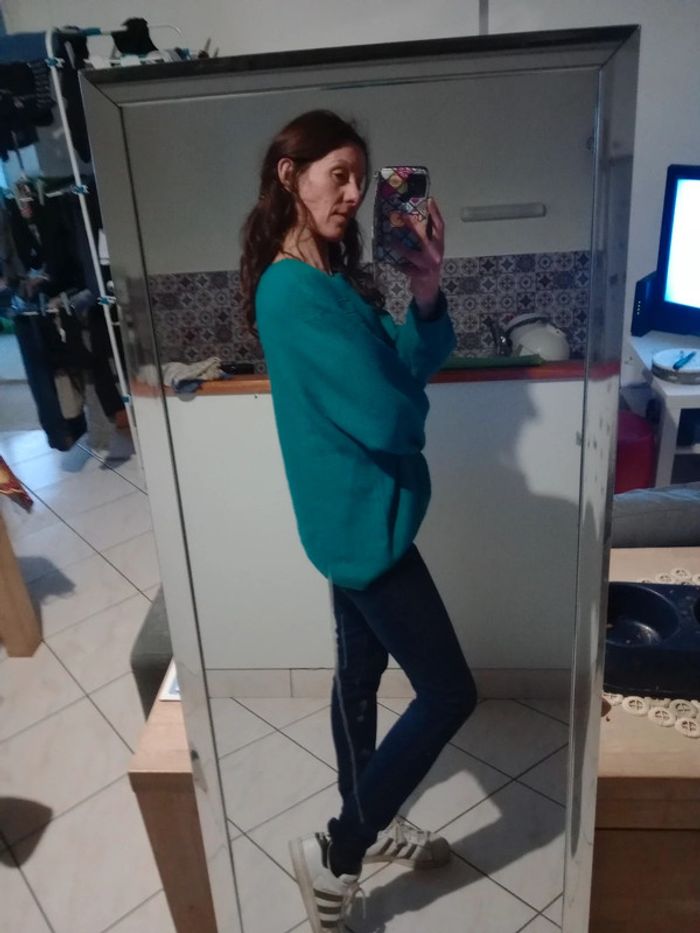Pull femme taille 5 vert émeraude p - photo numéro 6