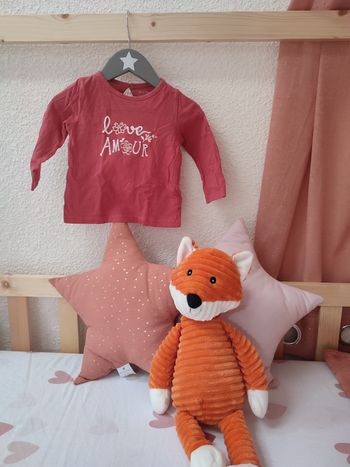 Tee-shirt manches longues - Love amour - 12 mois - Très bon état - Pat et Ripaton