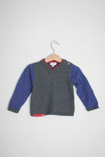 Pull Grain de blé gris 18 mois