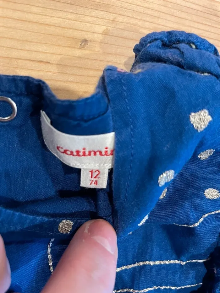 Robe bleue catimini 12 mois - photo numéro 2