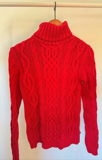 Pull col roulé rouge Tommy Hilfiger