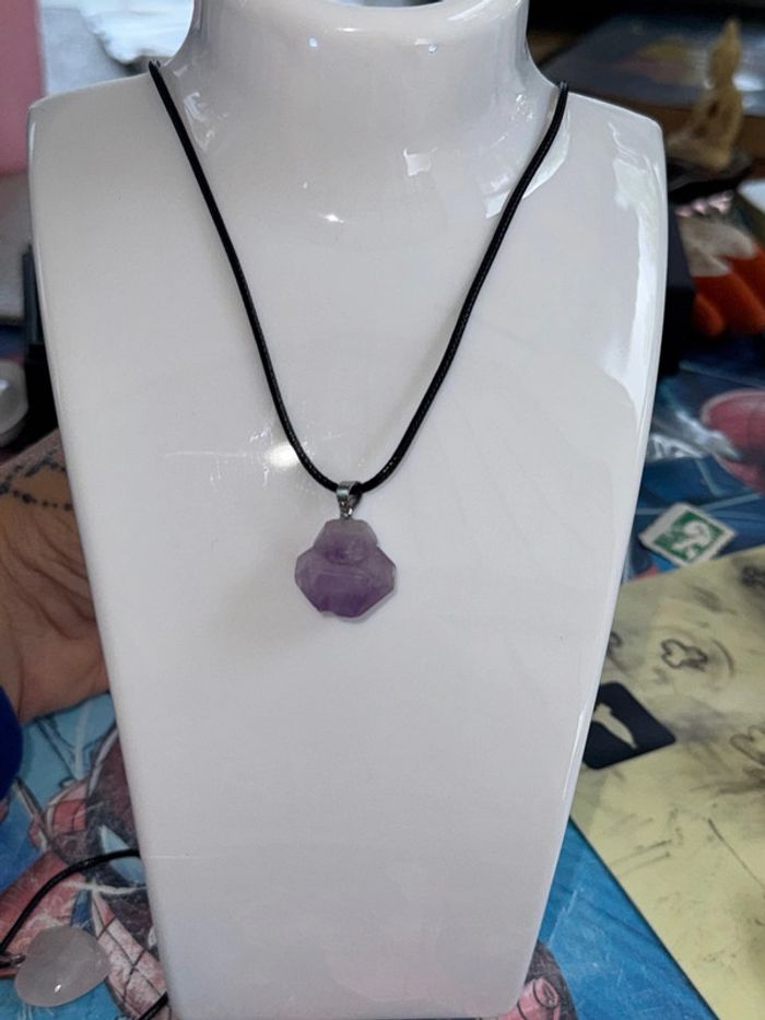Collier avec améthyste brute - photo numéro 2
