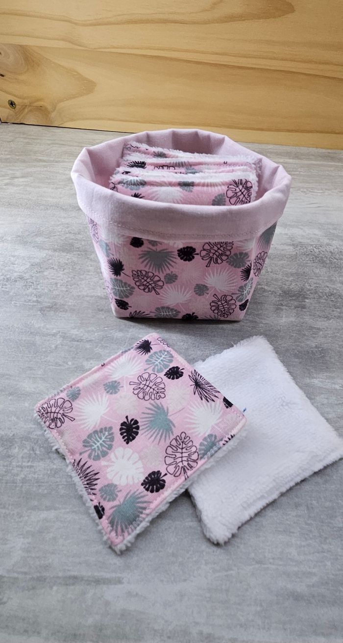 Petit panier de 7 lingettes lavables