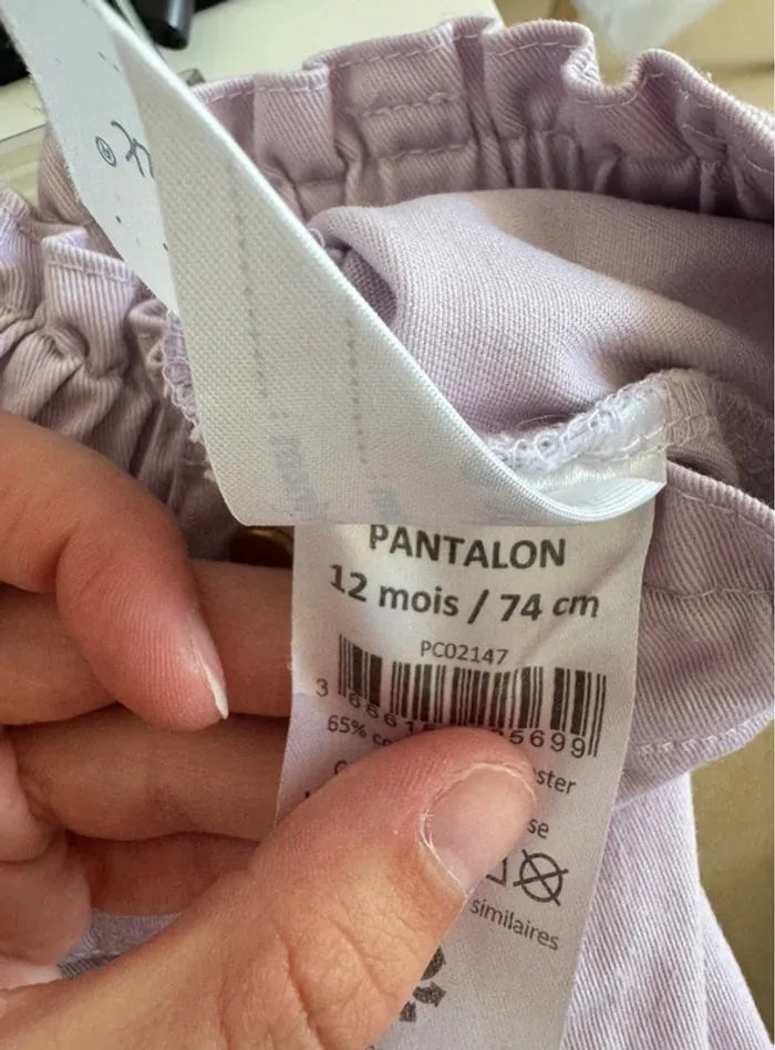 Pantalon Lila - taille 12 mois 🌸 - photo numéro 3