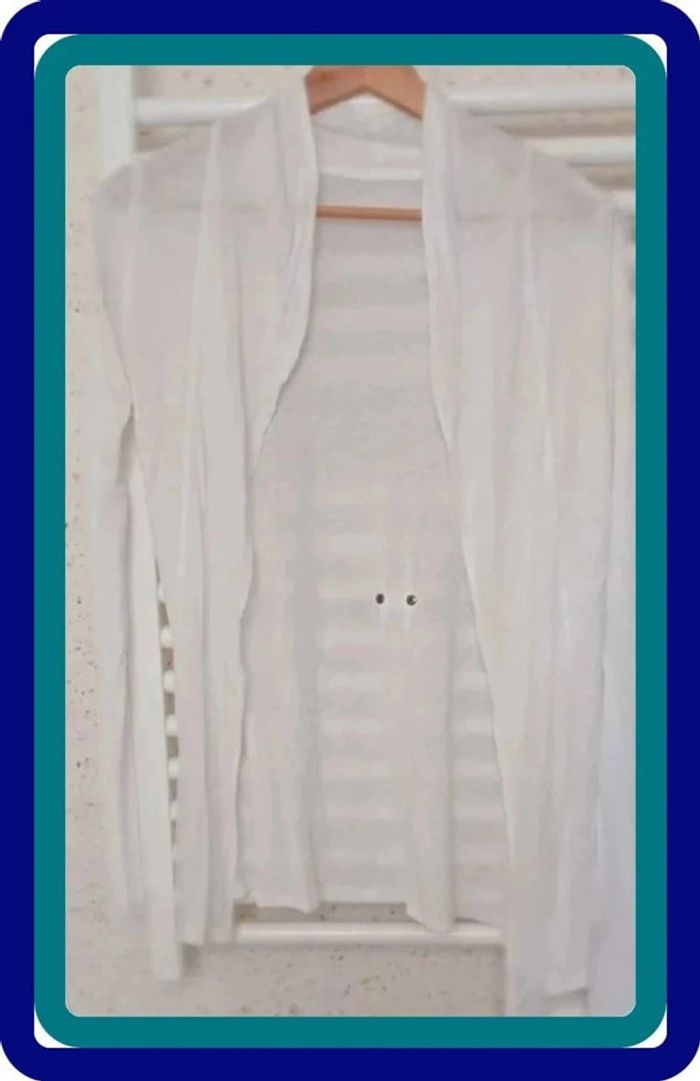 Veste blanche Bonobo  Taille  M - photo numéro 2
