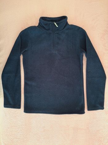 Pull polaire Tex Kid 8 ans bleu marine avec col montant zippé