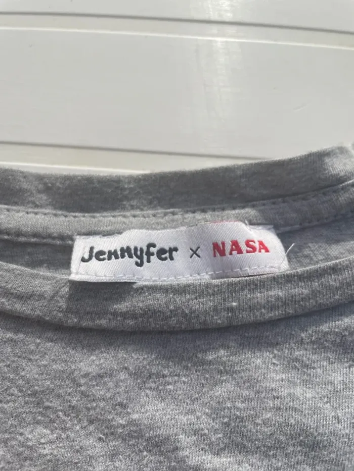 T-shirt NASA gris – style oversize 🌙 - photo numéro 3