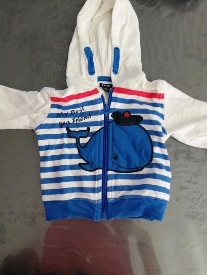 Veste zippée 9 mois manches longues