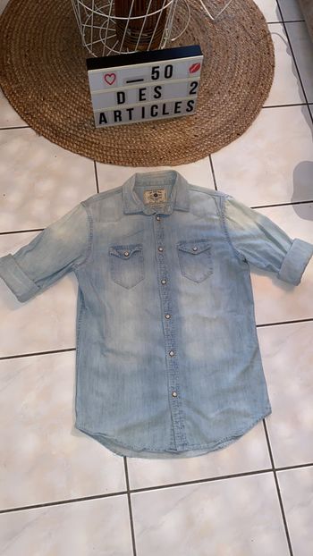 Chemise en jean homme Zara taille S