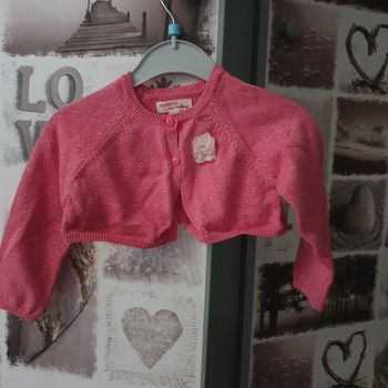 Gilet court 24 mois rose