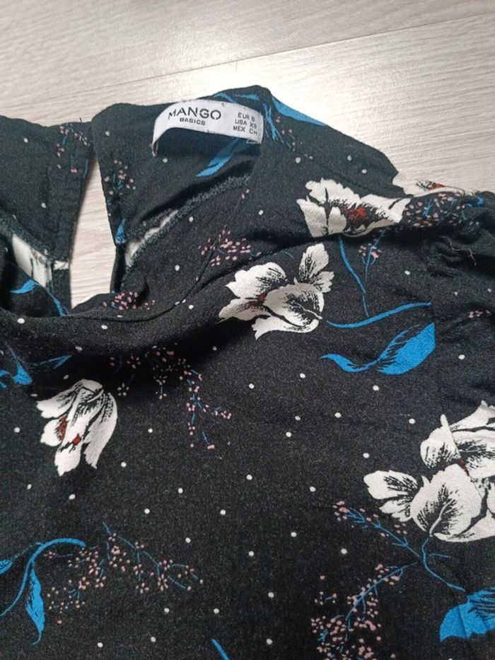 Robe noire fleurs mango S - photo numéro 2