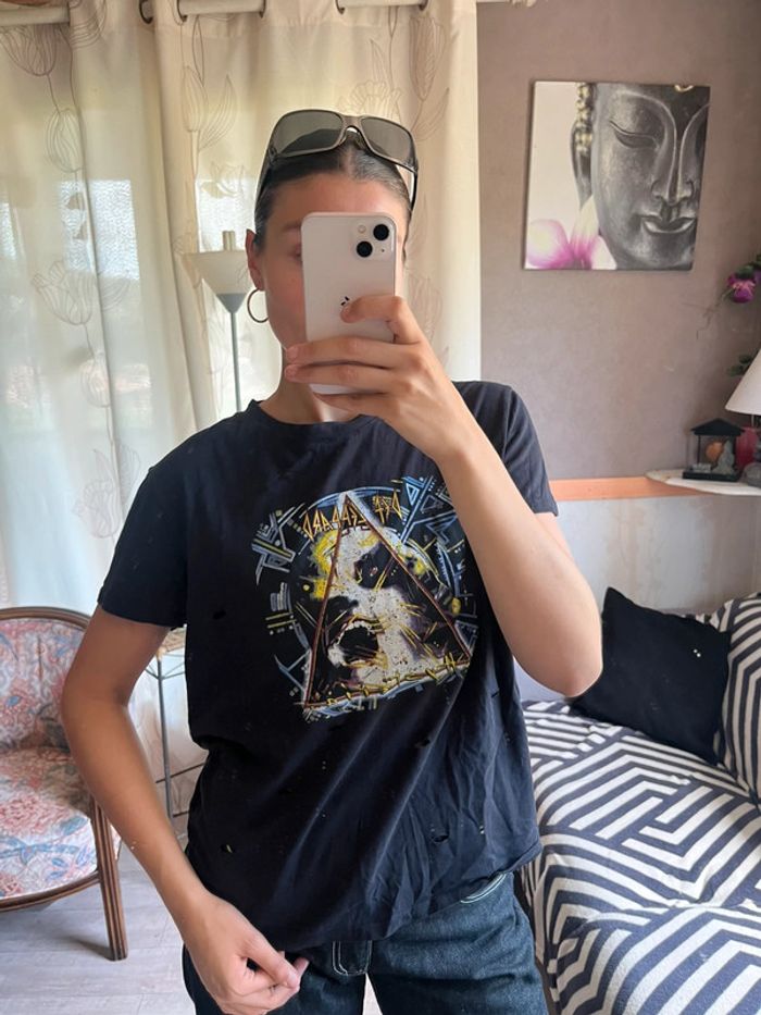 Top tee-shirt techno grunge rock vintage y2k 2000yer - photo numéro 3