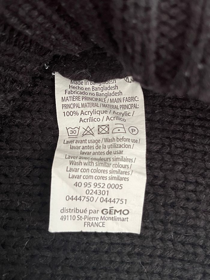 Pull à col roulé sans manches noir Taille 12 ans en BEG - photo numéro 8