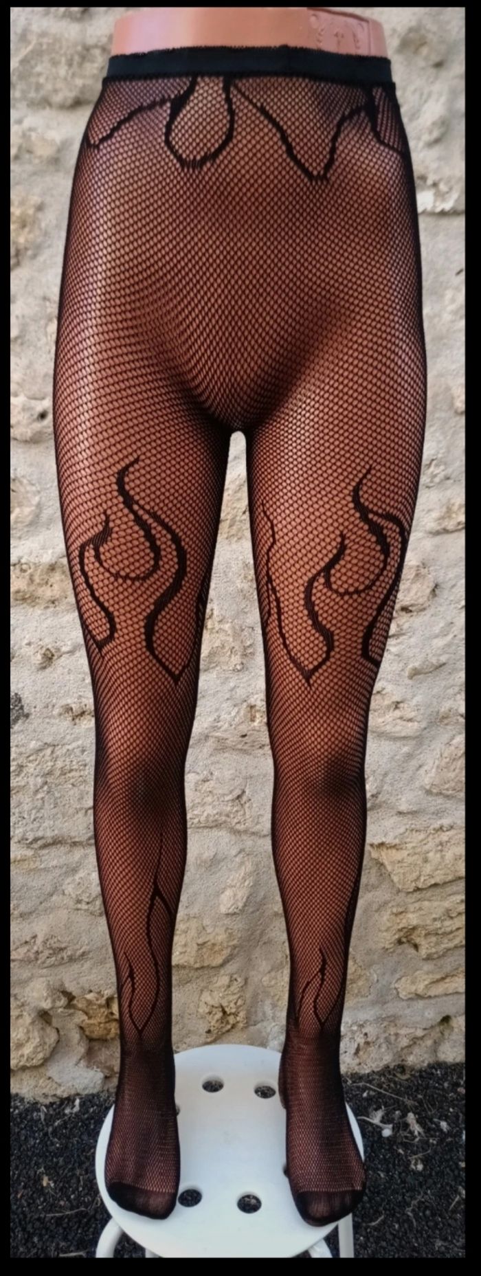 Collant résille motif fantaisie - photo numéro 2