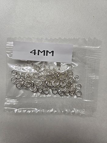 Anneaux 4mm creation bijoux acier inoxydable 💫