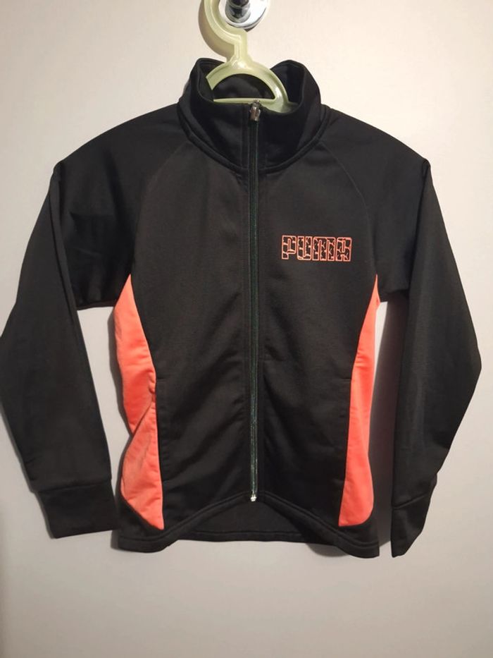 Veste puma enfant noir taille 9/10ans floqué