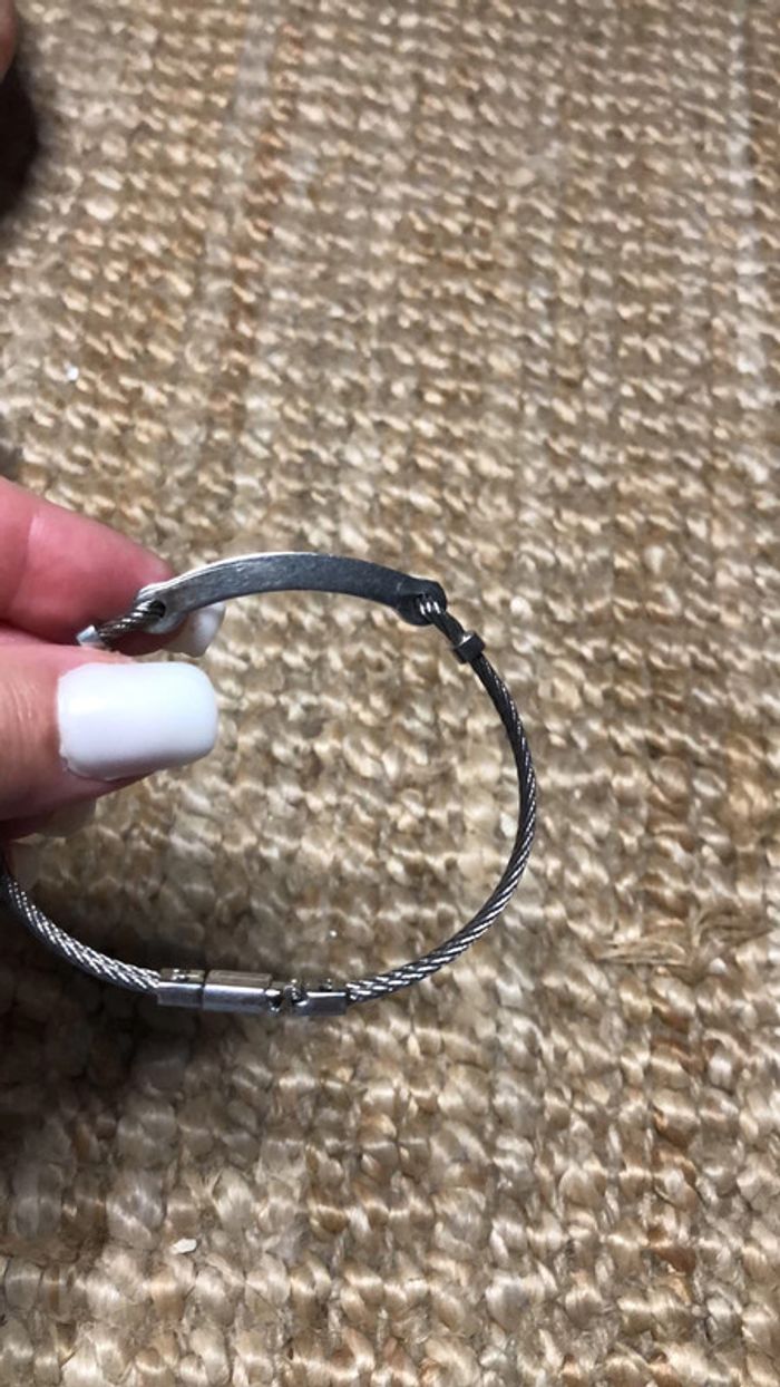 Bracelet en câble en acier inoxydable - photo numéro 2