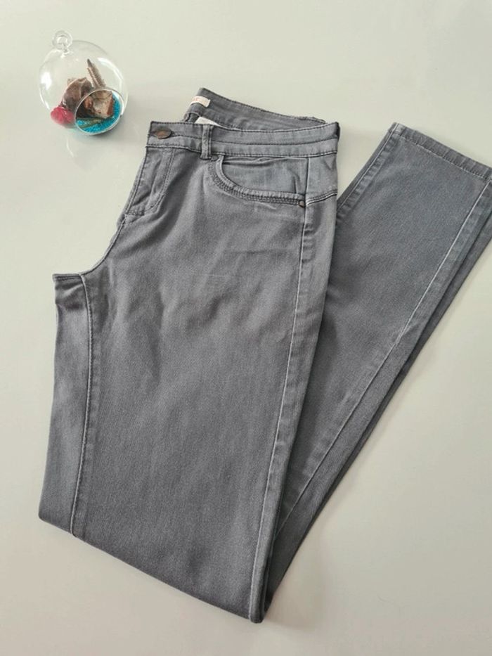 Jeans gris Camaïeu Taille 38