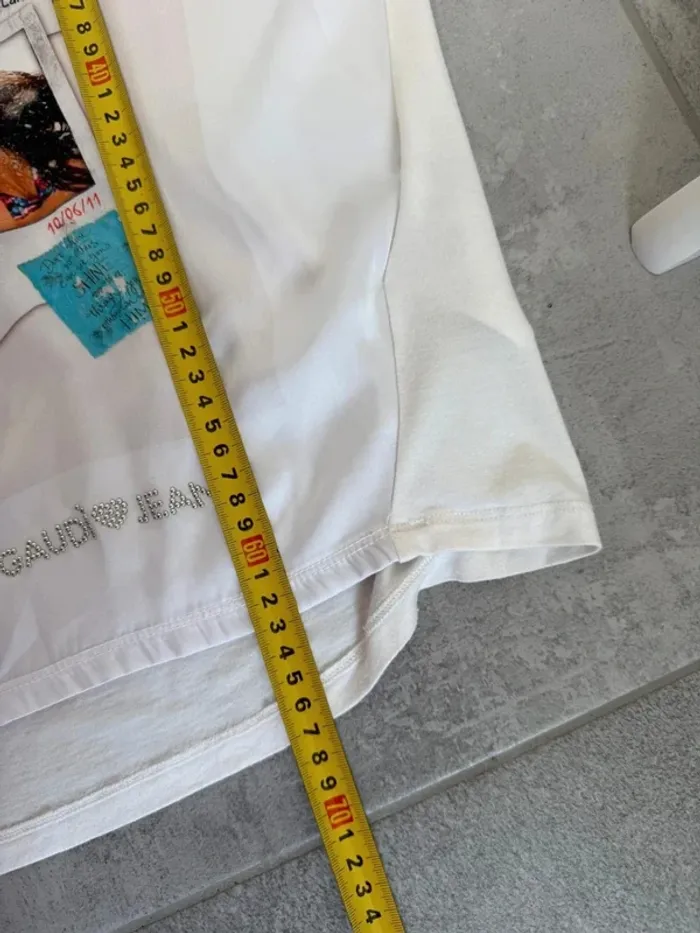 T-shirt Gaudi Jeans oversize femme blanc taille S parfait état - photo numéro 8