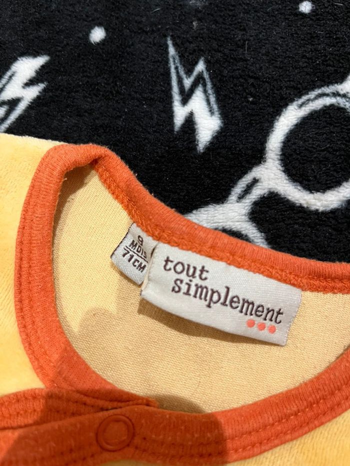 Pyjama une pièce en velour 9 mois garçon - photo numéro 3