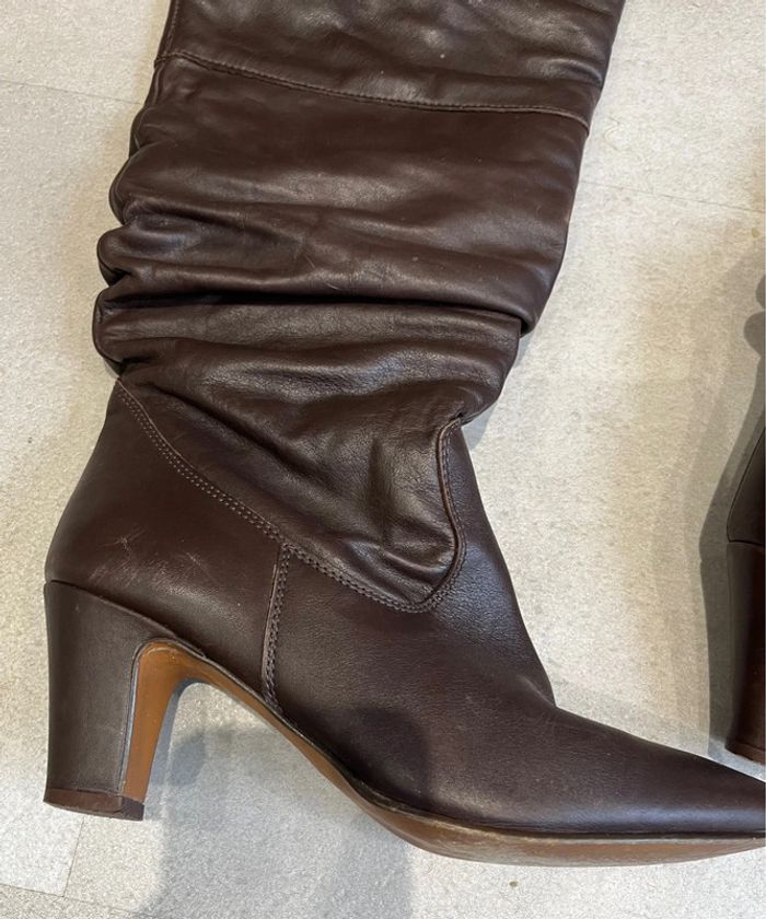 Bottes en cuir taille 39 - photo numéro 7