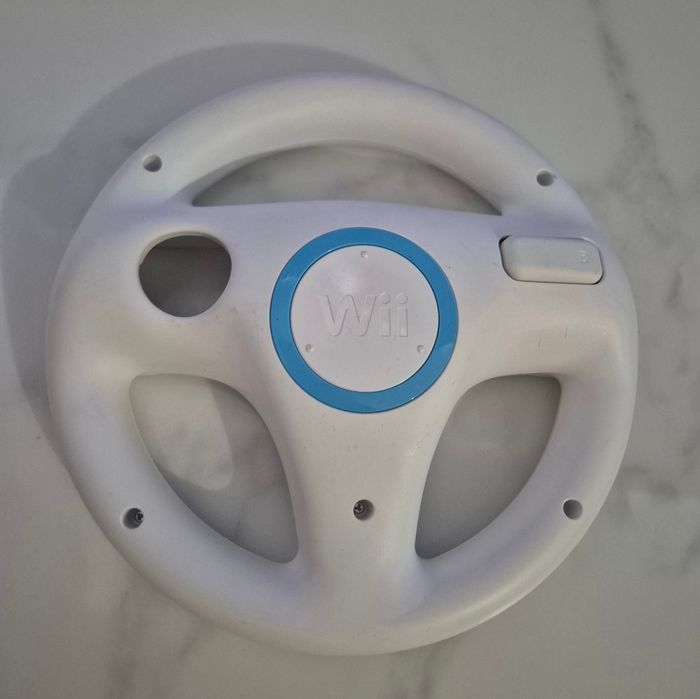 Nintendo wii wheel volant officiel blanc accessoire wii - photo numéro 1