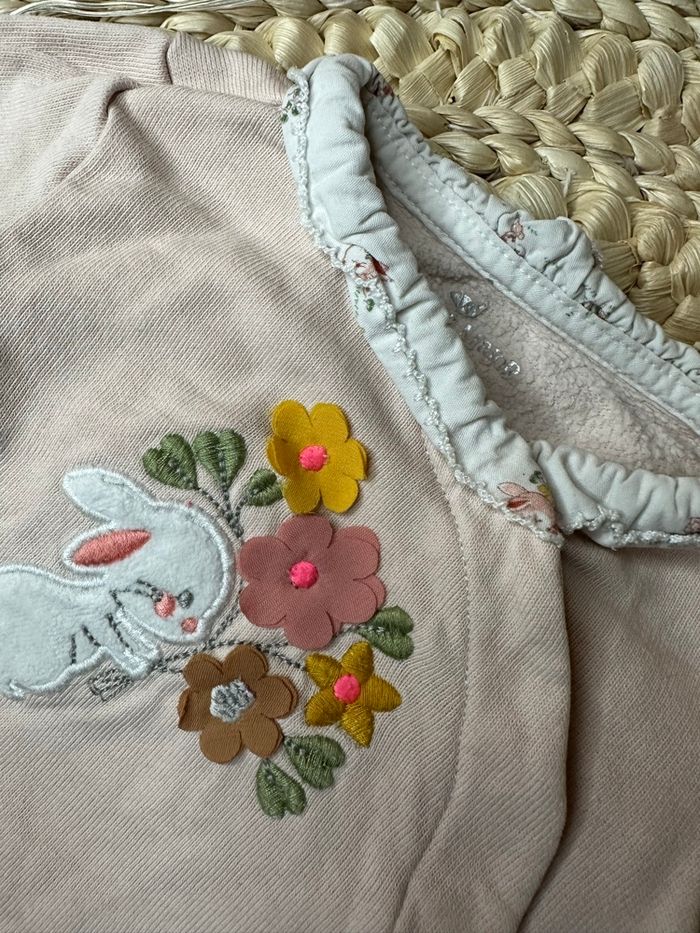 Ensemble 2 pièces Sergent Major 1 mois rose et blanc - photo numéro 7