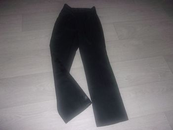 Pantalon JOSEPH noir crêpe liseré satin soirée 34/36 TBE