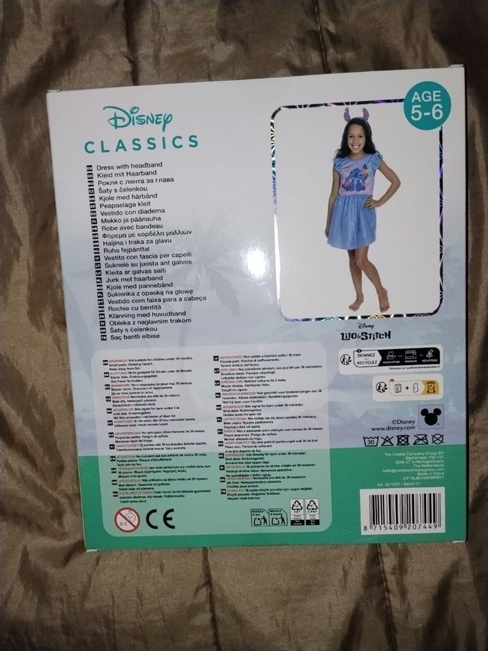 Déguisement stitch Disney taille 5/6 ans - photo numéro 3