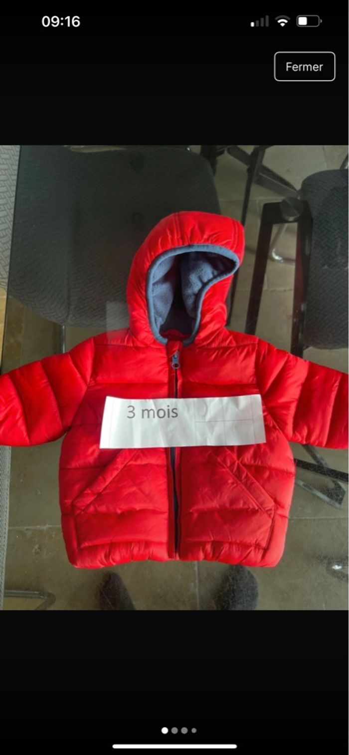 Manteau doudoune 3 mois