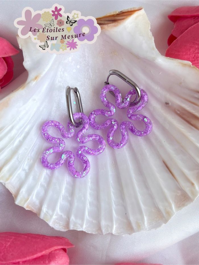 Moyenne fleur interchangeable avec créoles - photo numéro 6