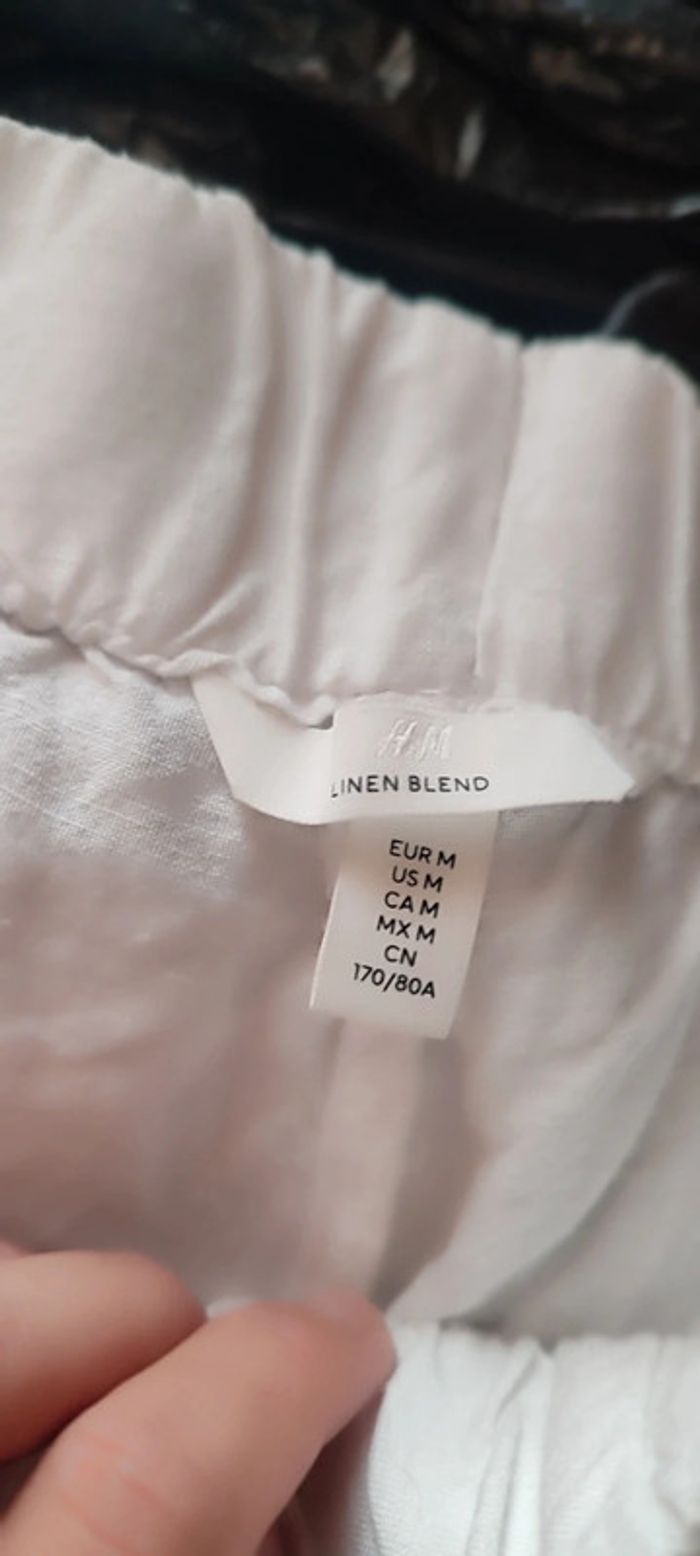 Pantalon 3/4 blanc H&M - photo numéro 4