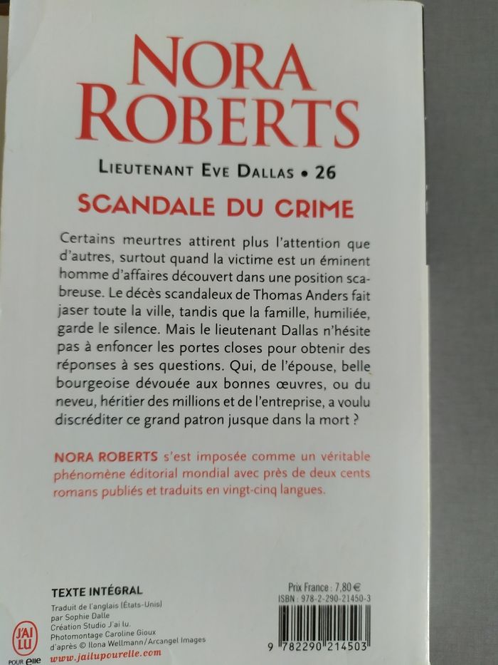 Lot de 5 romans de Nora Roberts série Ève Dallas - photo numéro 6