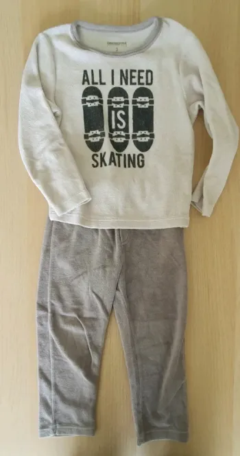 Pyjama en velours gris Orchestra 3 ans