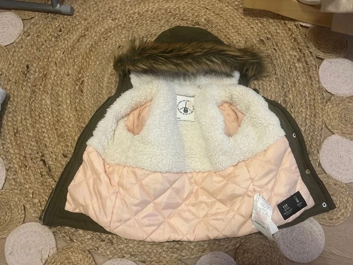 Manteau IKSS bébé fille - vert kaki - 18 mois - photo numéro 2