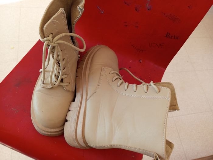 Bottes beiges à lacets – pointure 37 - photo numéro 5