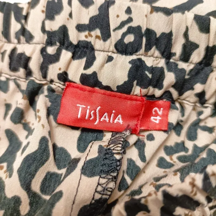 Short fluide imprimé léopard beige noir taille 42 - Tissia A1033 - photo numéro 7