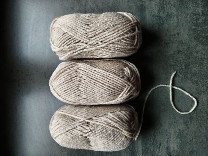 Lot de 3 pelotes de Laine mélange laine acrylique beige - photo numéro 6