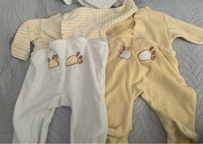 Lot de 2 pyjamas ours 3-6 Mois - photo numéro 5