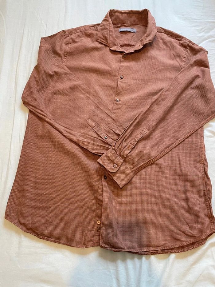 Chemise manches longues marron taille XL Angelo Litrico - photo numéro 2